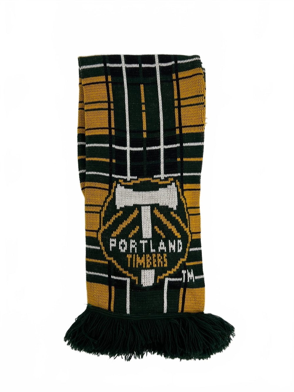 RuffWear Green Yellow Plaid Scarf | Men’s Regular Acrylic Knit